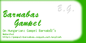 barnabas gampel business card